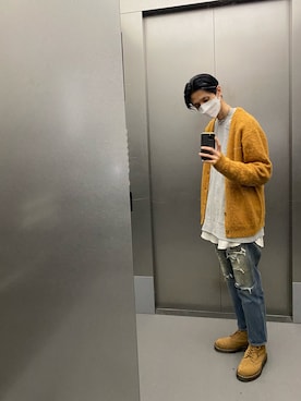「BEAMS（ビームス）のアイテム（ニット/セーター）」を使った、KEITAさん（メンズ・178cm）の冬コーディネート