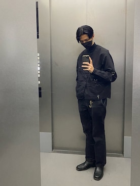 「アイテム（ノーカラージャケット）」を使った、KEITAさん（メンズ・178cm）の秋コーディネート