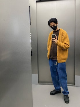 「BEAMS（ビームス）のアイテム（パンツ）」を使った、KEITAさん（メンズ・178cm）の冬コーディネート