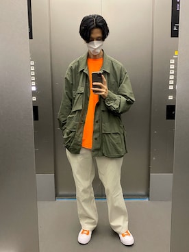 「ホワイトパンツ」｜「アイテム（ジャケット/アウター）」を使った、KEITAさん（メンズ・178cm）の夏コーディネート