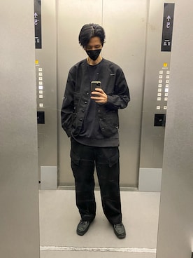 「アイテム（ノーカラージャケット）」を使った、KEITAさん（メンズ・178cm）の秋コーディネート