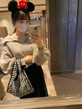 「アコーディオンプリーツ」｜「アイテム（スカート）」を使った、mさん（レディース・157cm）の秋コーディネート