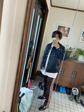 「PORTER×Levi’sのアイテム（ブルゾン、ブラック系）」を使った、 3708knさん（メンズ・173cm）の秋コーディネート