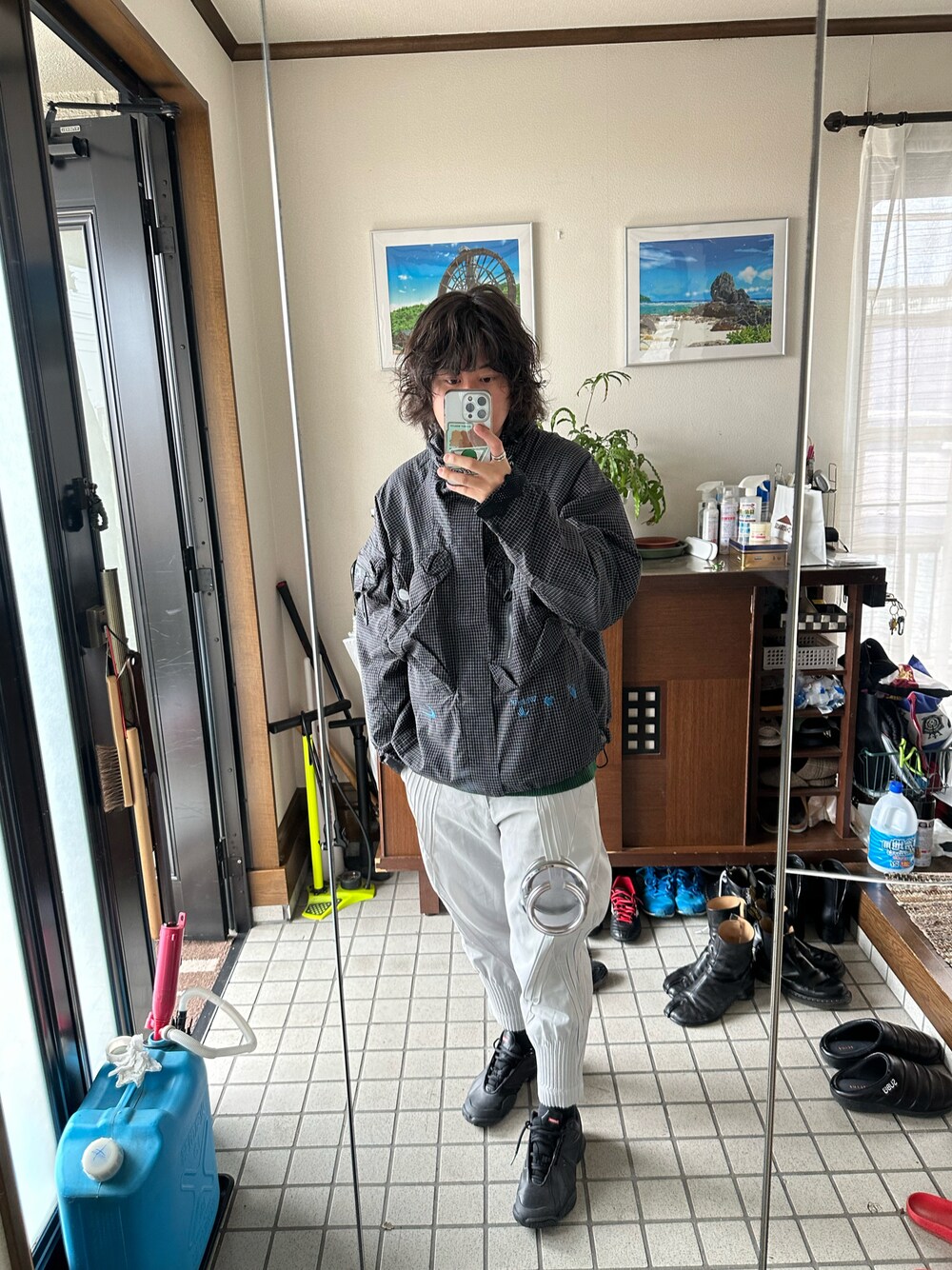 NIKE × オフホワイト ナイロンジャケット 新品 NIKE ナイキ エアジョーダン オフホワイト ナイロン