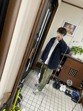 「パッチワークパンツ」｜ 3708knさん（メンズ・173cm）の秋コーディネート