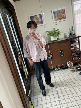 「アイテム（デジタル腕時計、ホワイト系）」を使った、 3708knさん（メンズ・173cm）の秋コーディネート