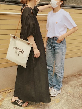 「Simplicite（サンプリシテ）のアイテム（ワンピース/ドレス）」を使った、micooさん（キッズ・147cm）の夏コーディネート