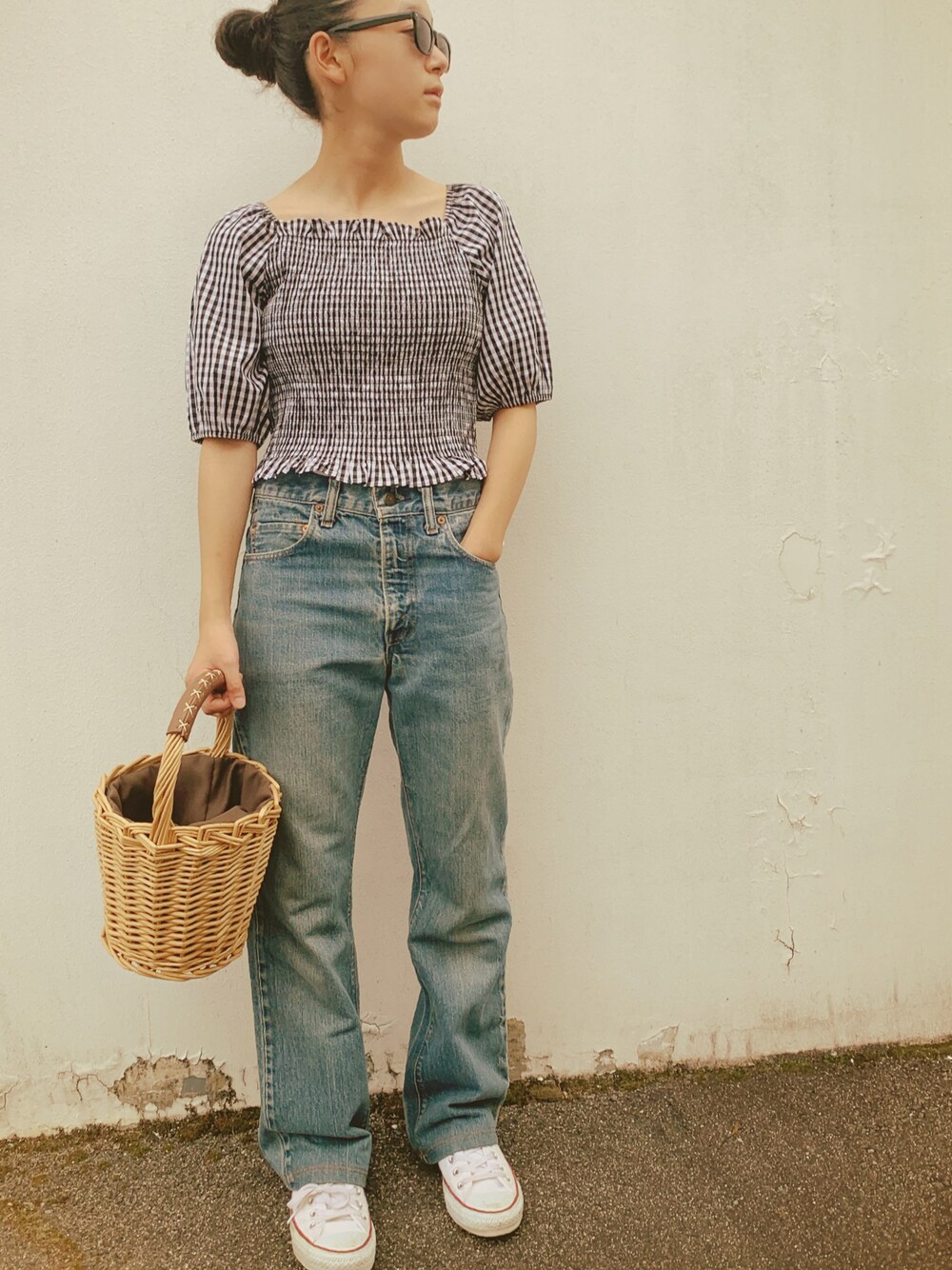 エンフォルド　ギンガムチェックシャーリングブラウス　サイズ38 楽天市場】ギンガムチェックシャーリング5分袖ブラウス