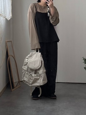 「アイテム（オールインワン・サロペット）」を使った、𝘼 𝙆 𝙄さん（レディース・152cm）の秋コーディネート