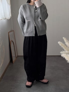 「アイテム（チノパンツ）」を使った、𝘼 𝙆 𝙄さん（レディース・152cm）の秋コーディネート