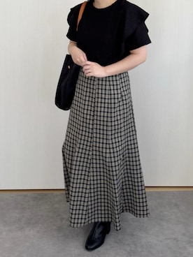 「アイテム（スカート）」を使った、𝘼 𝙆 𝙄さん（レディース・152cm）の夏コーディネート