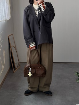 「GU」｜𝘼 𝙆 𝙄さん（レディース・152cm・20代）の秋コーディネート