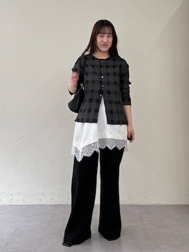 「Omekashi（オメカシ）のアイテム」を使った、IRIEさん（レディース・162cm）の春コーディネート