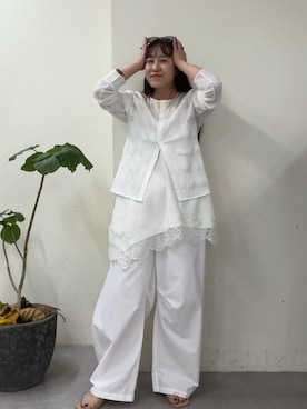 「Omekashi（オメカシ）のアイテム」を使った、IRIEさん（レディース・162cm）の春コーディネート