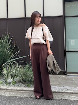 「Omekashi（オメカシ）のアイテム」を使った、IRIEさん（レディース・162cm）の春コーディネート