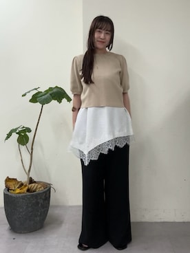 「Omekashi（オメカシ）のアイテム」を使った、IRIEさん（レディース・162cm）の春コーディネート