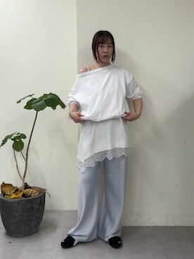 「Omekashi（オメカシ）のアイテム」を使った、IRIEさん（レディース・162cm）の春コーディネート