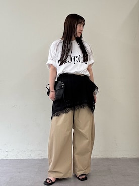 「Omekashi（オメカシ）のアイテム」を使った、IRIEさん（レディース・162cm）の春コーディネート