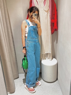 「韓国コーデ」｜「アイテム（スリッポン）」を使った、hiniさん（レディース・160cm）の夏コーディネート