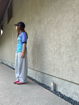 「アイテム（スウェットパンツ）」を使った、あこさん（レディース・155cm）の秋コーディネート