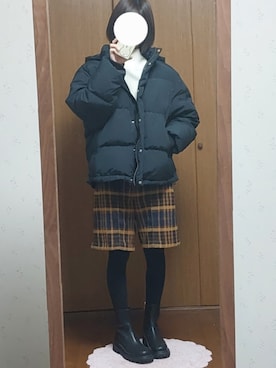 「ITEMS URBANRESEARCH（アイテムズ アーバンリサーチ）のアイテム（ジャケット/アウター）」を使った、チェリコさん（レディース・163cm）の冬コーディネート