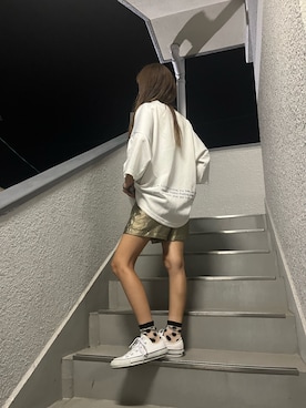 「ゴールドパンツ」｜star.maammiyさん（レディース・155cm）の秋コーディネート