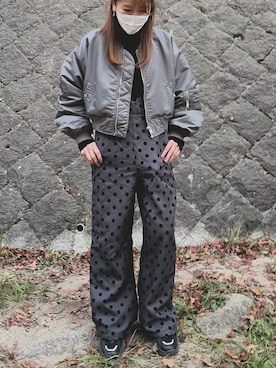 「アイテム（サロペット/オーバーオール）」を使った、star.maammiyさん（レディース・155cm）の冬コーディネート