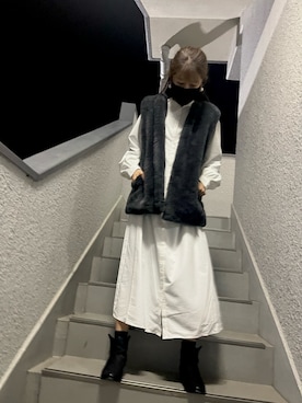 「ファーベスト」｜「アイテム（シャツワンピース）」を使った、star.maammiyさん（レディース・155cm）の秋コーディネート