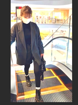 「GRL（グレイル）のアイテム（ニット/セーター、ブラック系）」を使った、star.maammiyさん（レディース・155cm）の春コーディネート