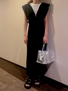 「ULEULA（ウルア）のアイテム（ジャンパースカート）」を使った、star.maammiyさん（レディース・155cm）の夏コーディネート