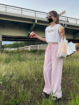 「ZARA（ザラ）のアイテム」を使った、star.maammiyさん（レディース・155cm）の夏コーディネート