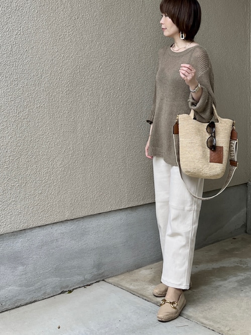 ありす＊ロエベスリットバックラフィア＆カーフ LOEWE ロエベ スリットバッグ (ラフィア &カーフ)