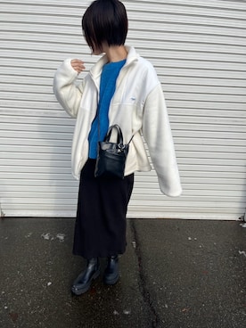 「ボアフリース」｜ayaさん（レディース・168cm）の冬コーディネート