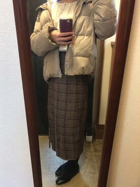 「chocomee（チョコミー）のアイテム（シャツ/ブラウス）」を使った、Rさん（レディース・165cm）の冬コーディネート