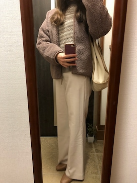 「chocomee（チョコミー）のアイテム（バッグ）」を使った、Rさん（レディース・165cm）の冬コーディネート