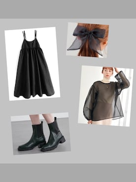 「LILY BROWN（リリーブラウン）のアイテム（ブーツ）」を使った、すみすさん（レディース・157cm）の春コーディネート