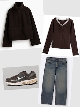 「H&M」｜すみすさん（レディース・157cm）の冬コーディネート