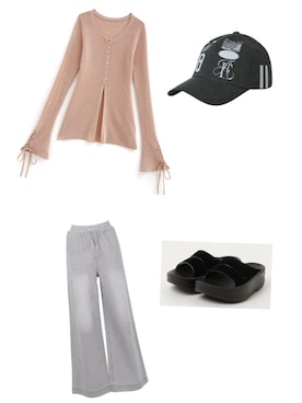 「KOBE LETTUCE」｜「アイテム（カーディガン/ボレロ）」を使った、すみすさん（レディース・157cm）の夏コーディネート