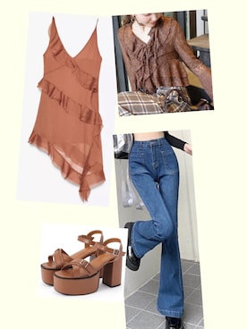 「GRL（グレイル）のアイテム（サンダル）」を使った、すみすさん（レディース・157cm）の夏コーディネート