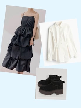 「H&M（エイチ・アンド・エム）のアイテム（トップス）」を使った、すみすさん（レディース・157cm）の秋コーディネート