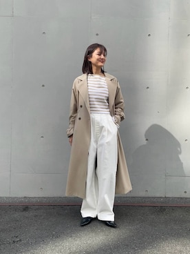 「URBAN RESEARCH（アーバンリサーチ）のアイテム（トレンチコート）」を使った、chihoさん（レディース・163cm）の春コーディネート