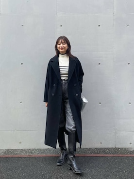 「アイテム（チェスターコート）」を使った、ちほさん（レディース・163cm）の秋コーディネート