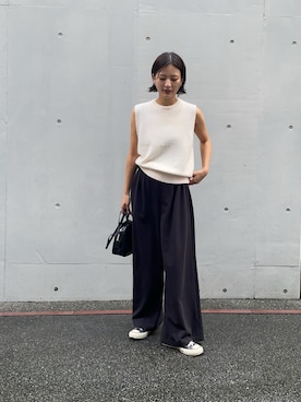 「URBAN RESEARCH（アーバンリサーチ）のアイテム（ベスト）」を使った、ちほさん（レディース・163cm）の夏コーディネート