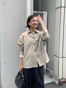 「イチ推しジャケットスタイル」｜「アイテム（トートバッグ）」を使った、ちほさん（レディース・163cm）の秋コーディネート