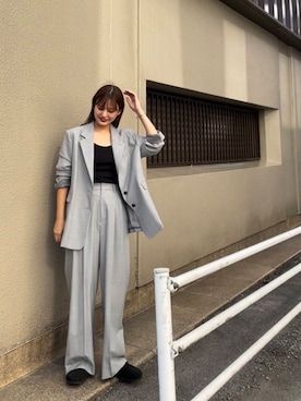 「スーツ」｜ちほさん（レディース・163cm）の夏コーディネート