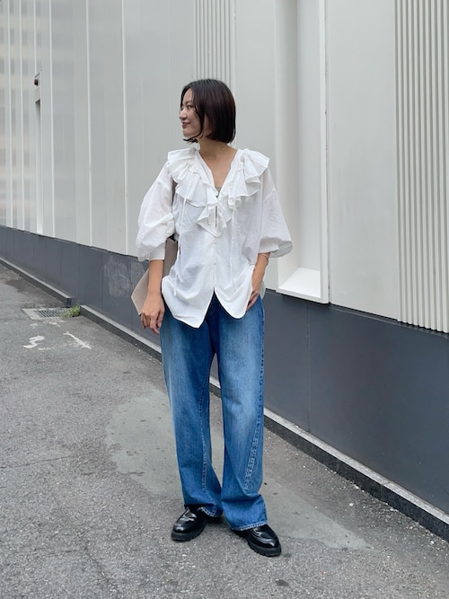 別注』crinkle crinkle crinkle×URBAN RESEARCH cotton ruffle blouse