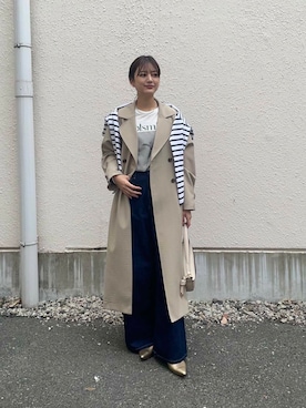 「URBAN RESEARCH（アーバンリサーチ）のアイテム（トレンチコート）」を使った、chihoさん（レディース・163cm）の春コーディネート