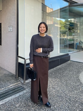 「URBAN RESEARCH（アーバンリサーチ）のアイテム（ローファー）」を使った、ちほさん（レディース・163cm）の秋コーディネート