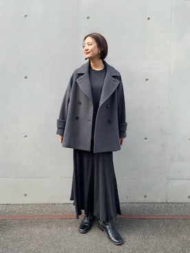 「アイテム（ジャケット/アウター）」を使った、ちほさん（レディース・163cm）の冬コーディネート