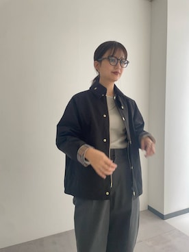 「Barbour」｜「アイテム（その他アウター）」を使った、chihoさん（レディース・163cm）の冬コーディネート